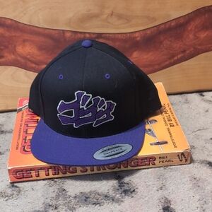 Black and Purple Snapback Hat